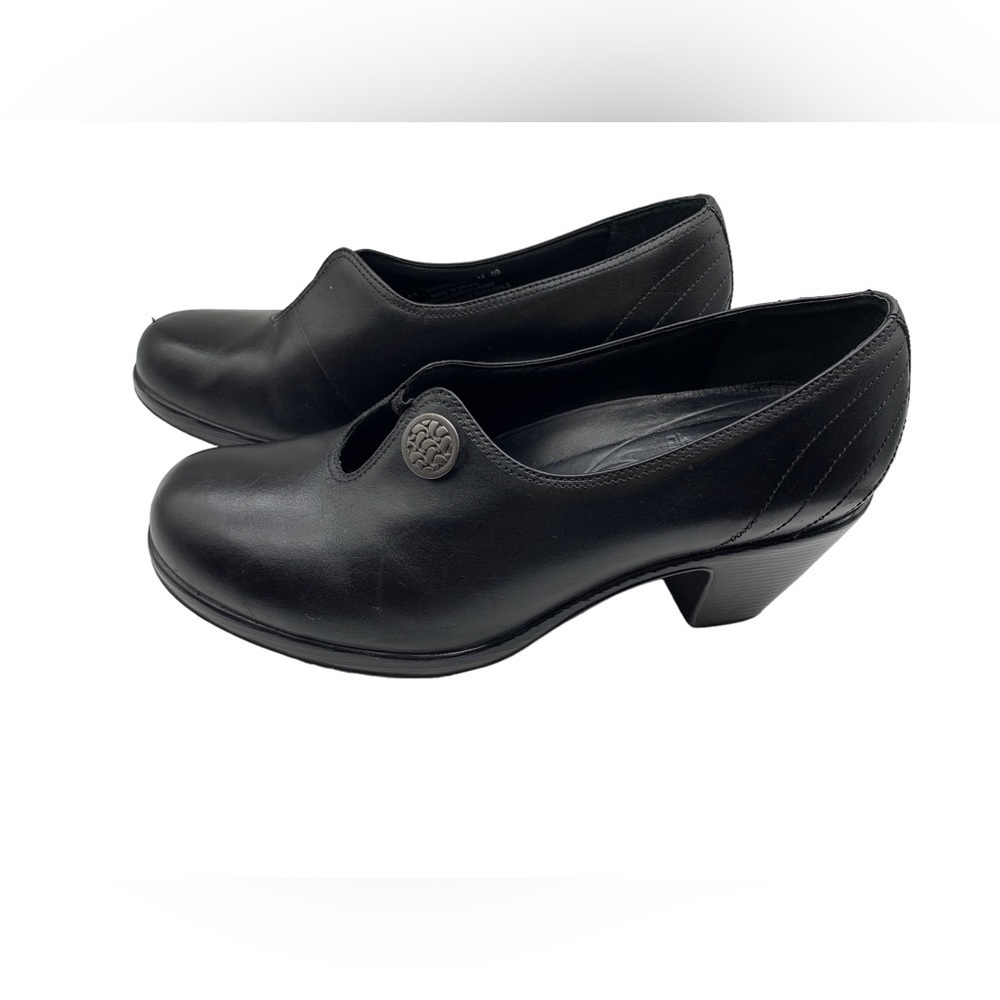 DANSKO Womens Brianna Black Nappa Medallion Heels Pumps EU 41 US 10.5 - 11